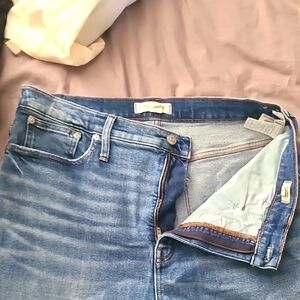 Madewell slim wide leg crop  Blue Women's Jeans